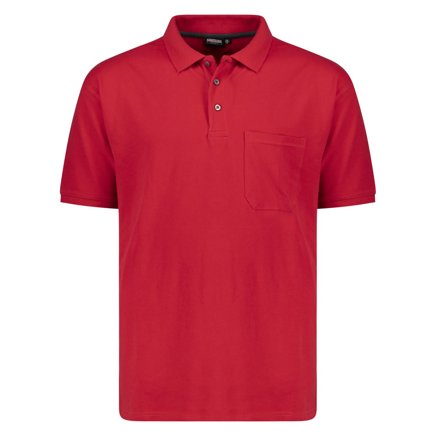 Herren Pique Poloshirt kurzarm Serie Klaas REGULAR FIT von Adamo rot in Übergrößen 2XL - 10XL