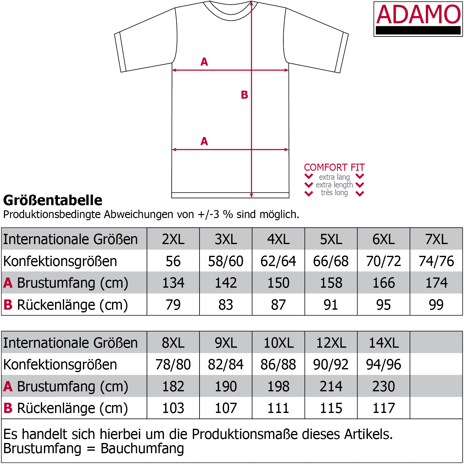 ADAMO Rundhals T-Shirt Serie Golden Gate bedruckt in Übergrößen bis 14XL Comfort Fit für Herren