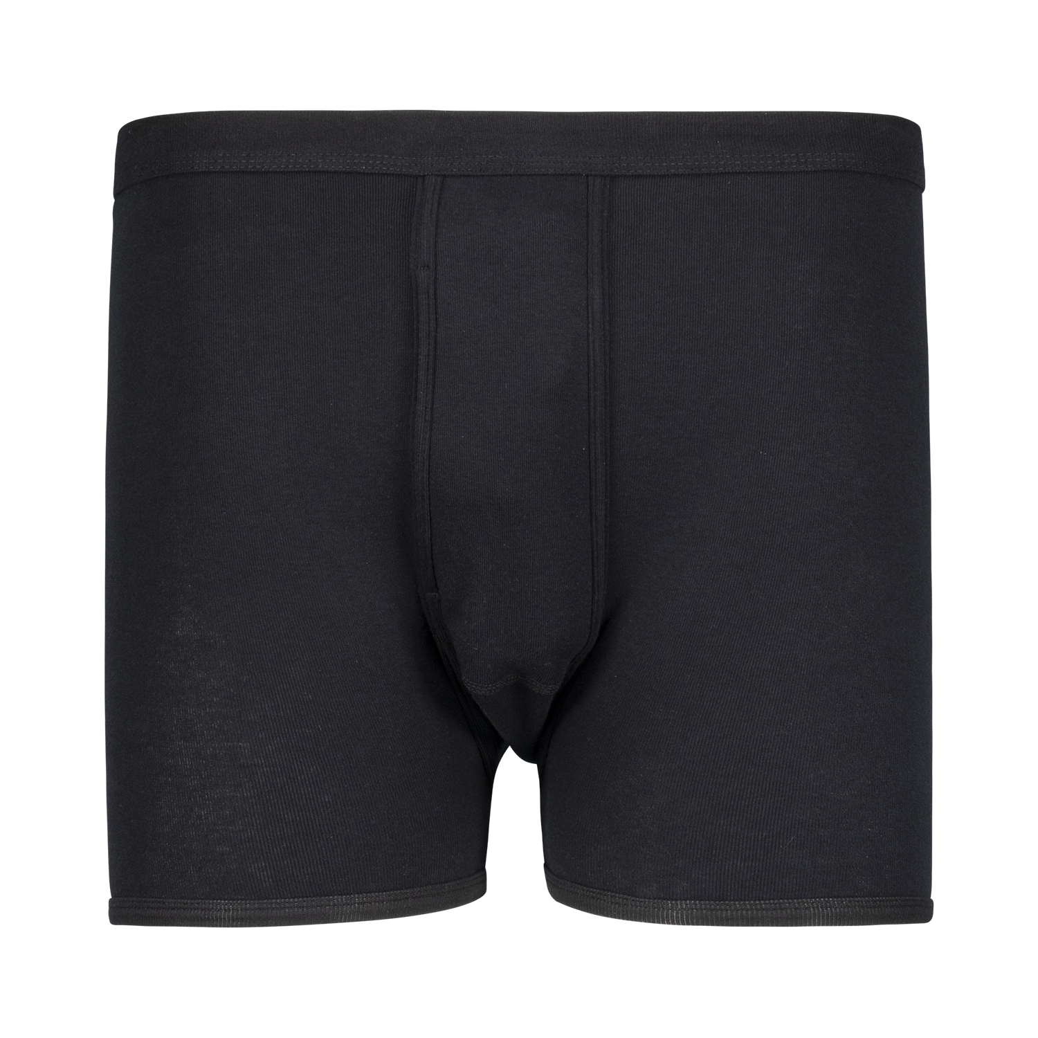 Black short trousers PROYAL (fine rib) from ADAMO in oversizes up to 20