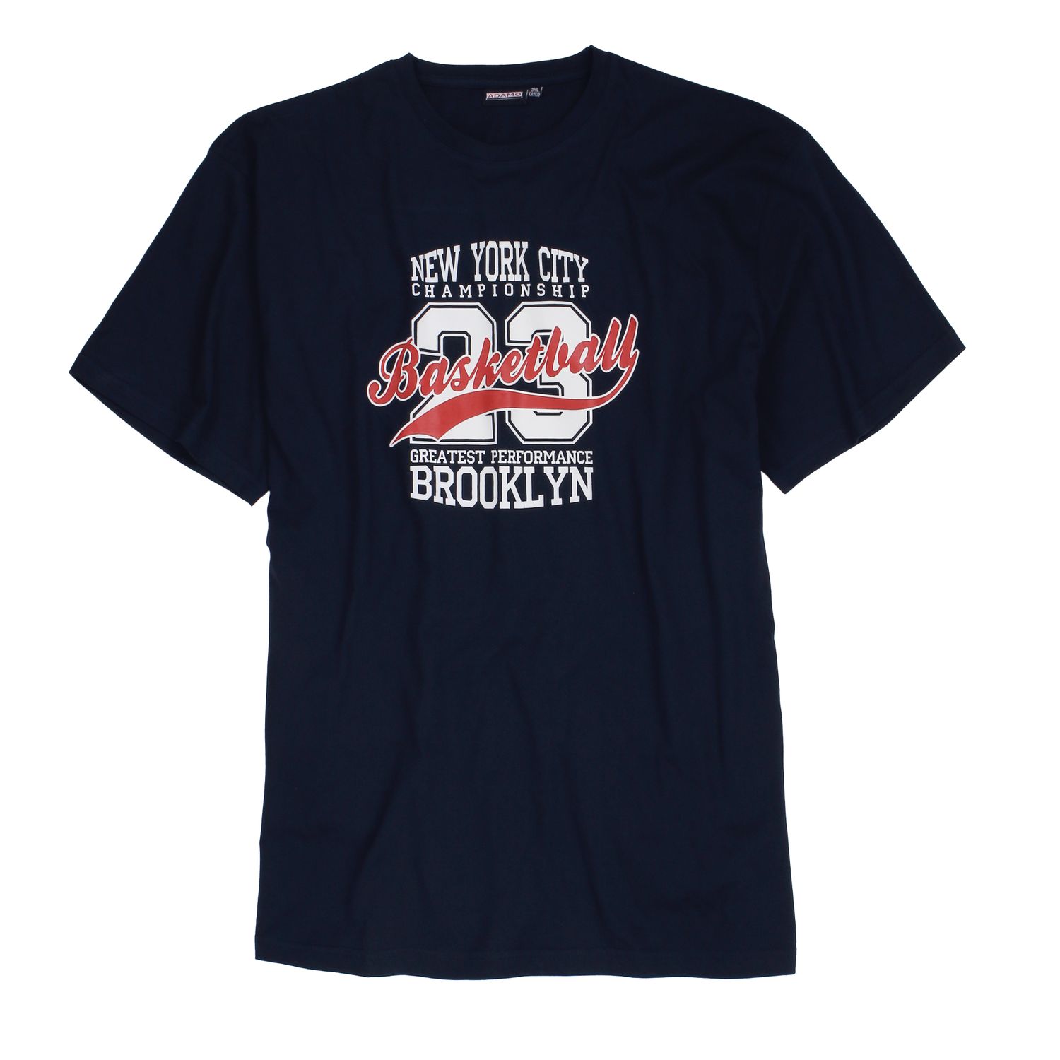 T-shirt series BRKLN BASKETBALL by Adamo in navy with imprint up to oversize 12XL
