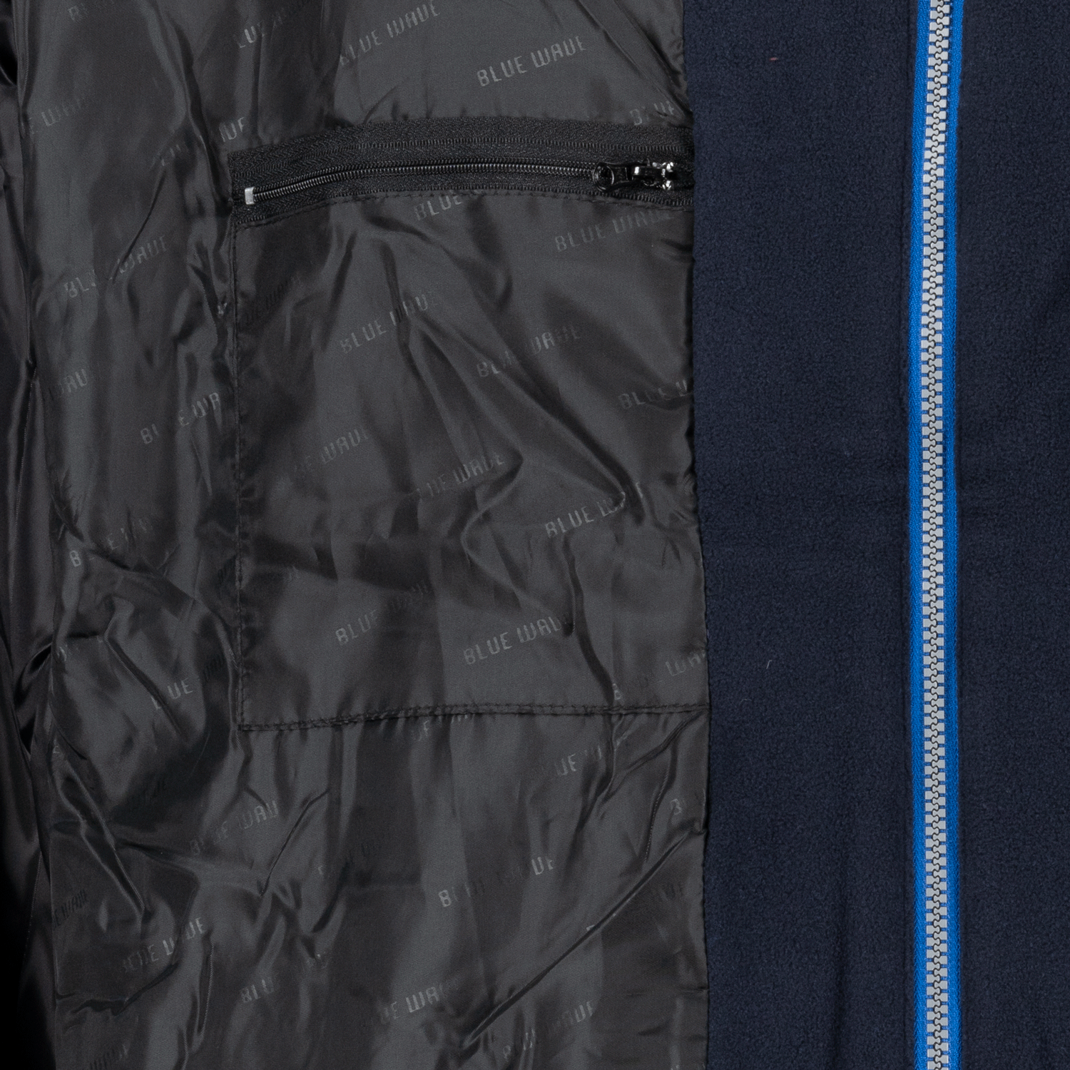 Fleecejacke mit Futter "Knut" jeansblau von Blue Wave in Übergrößen 4XL - 14XL für Herren