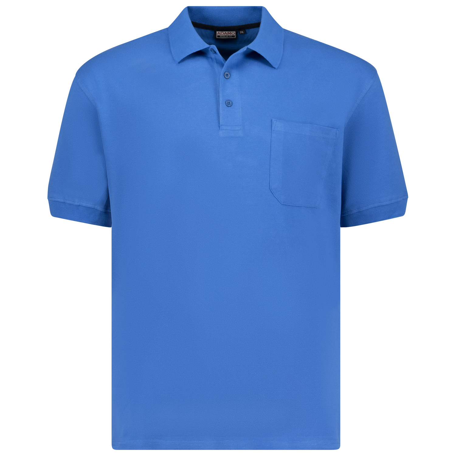 Short sleeve polo shirt REGULAR FIT series Keno by Adamo in azure up to oversize 10XL