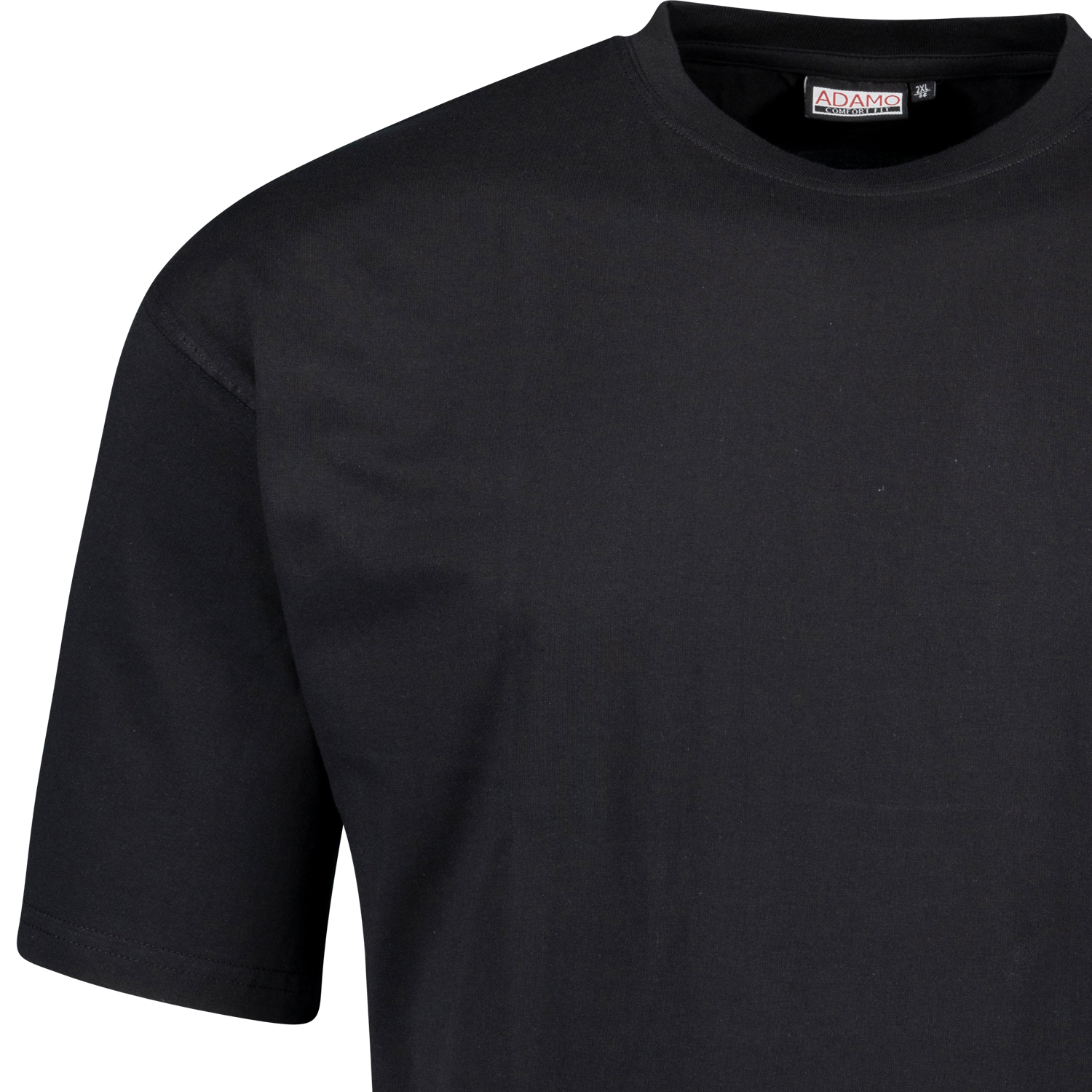 Herren T-Shirt in schwarz Tall Fit extra lang kurzarm Serie Magic von Adamo in Langgrößen 98 bis 122